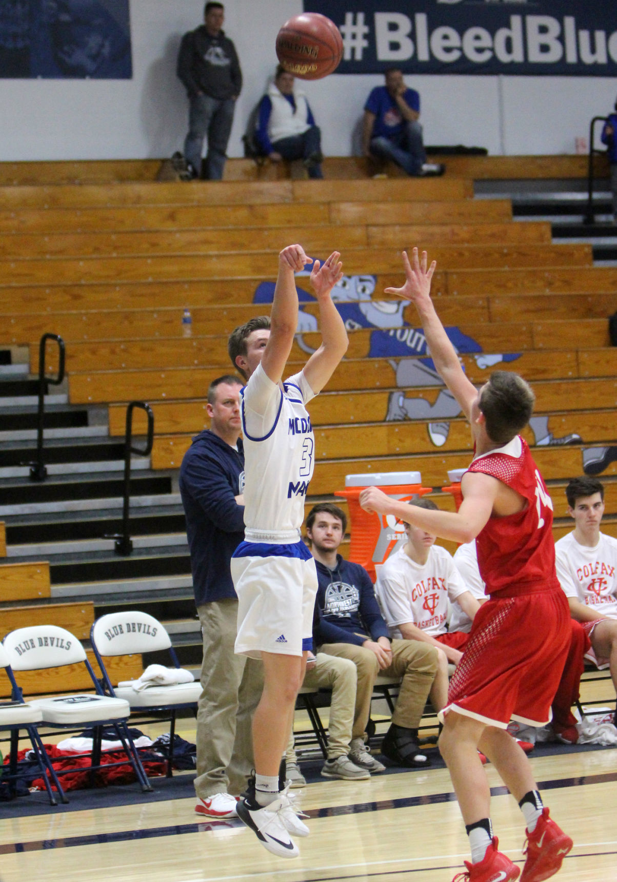 McDonell boys basketball vs Colfax at UW-Stout 12-1-18